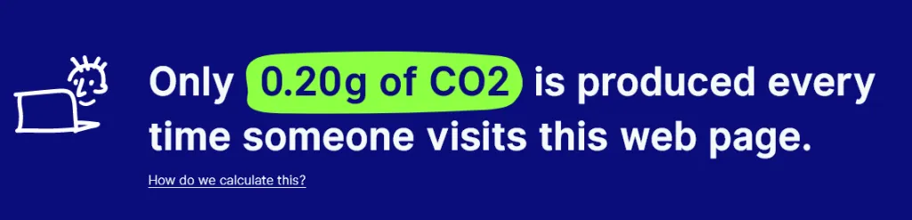 0.20g of CO2 produced every time someove visits this web page (old website)